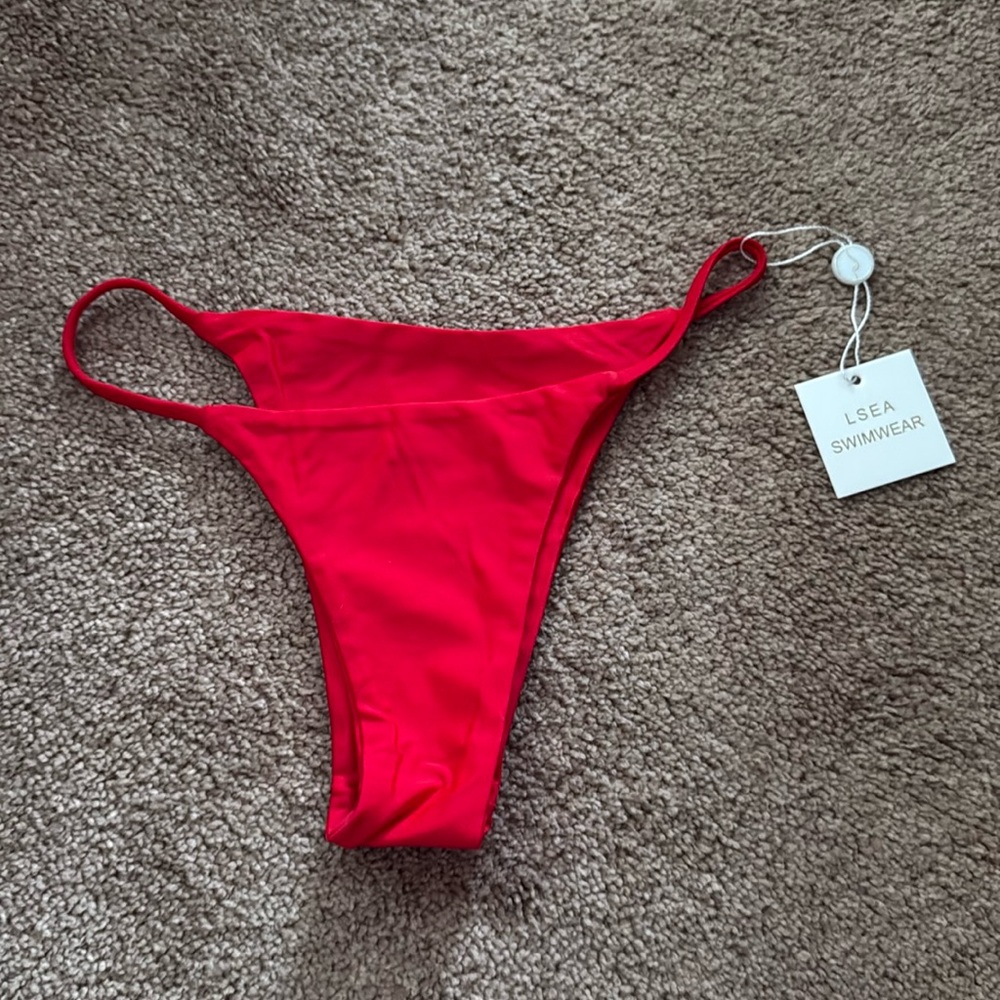 Lsea Swim Jessie Bikini Bottom in Red S NWT